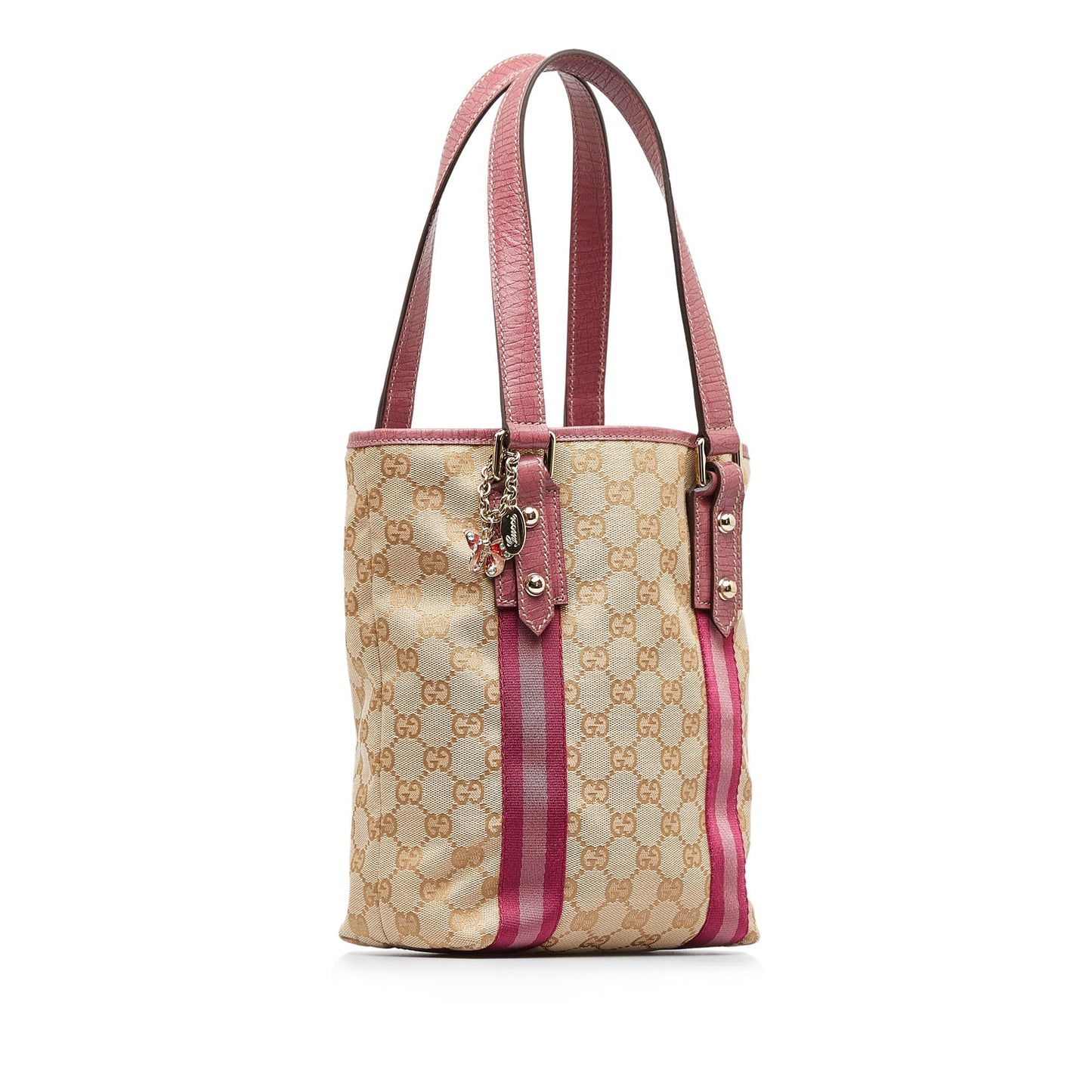 Gucci Brown Leather Canvas Tote Style 21