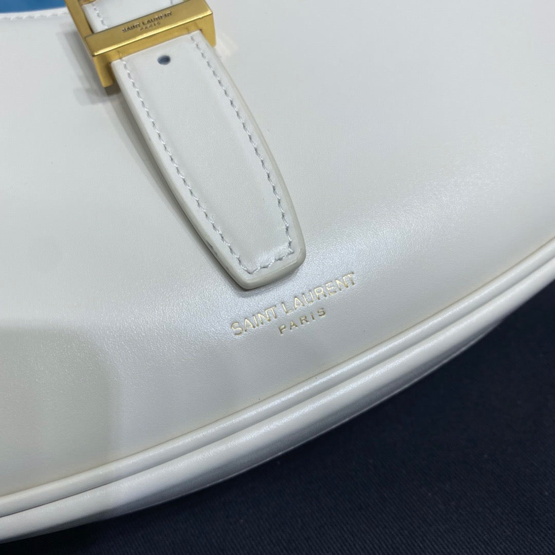 Yves Saint Laurent Le Fermoir Hobo Bag White