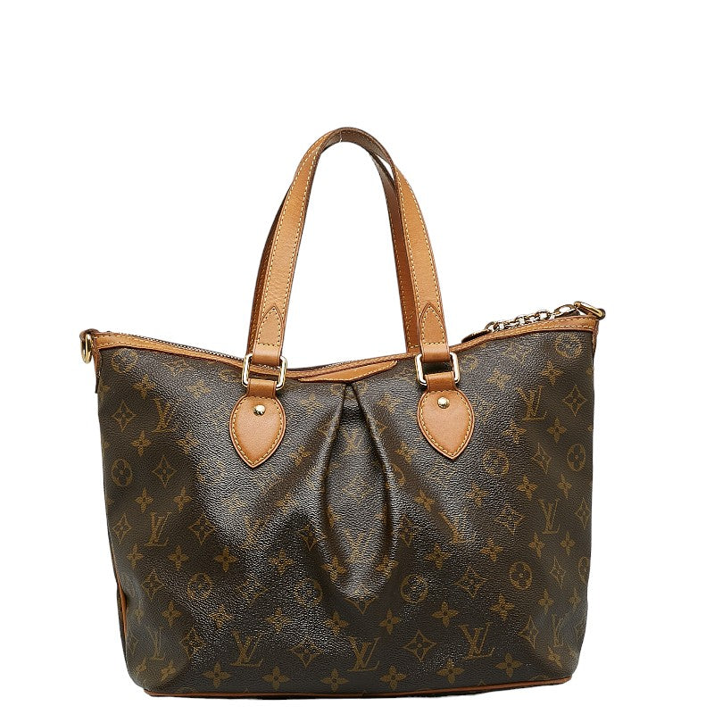 Louis Vuitton Palermo PM Handbag 2WAY Brown PVC Leather