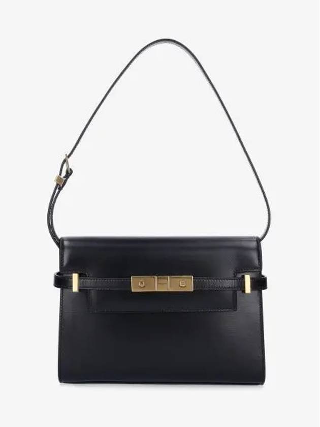 Luxury Saint Laurent Trending 2025 Manhattan Small Shoulder Bag Leather Black
