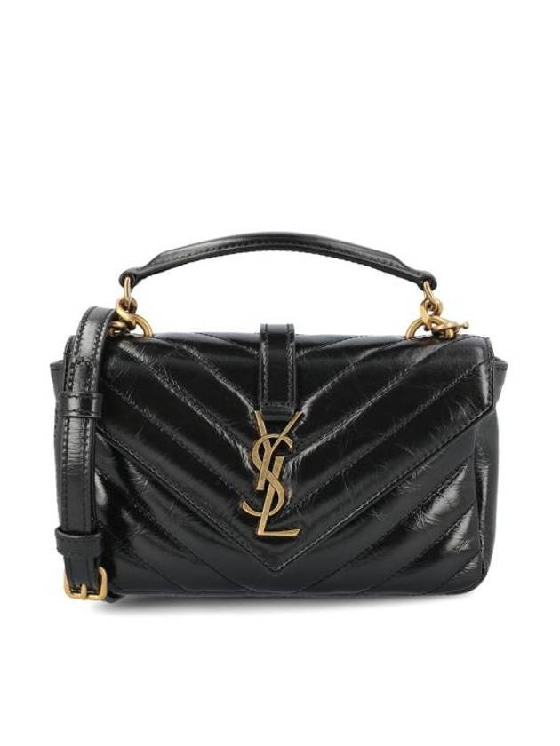 Luxury Saint Laurent Trending 2026 Applique Logo Quilted Calf Leather Tote Bag Black