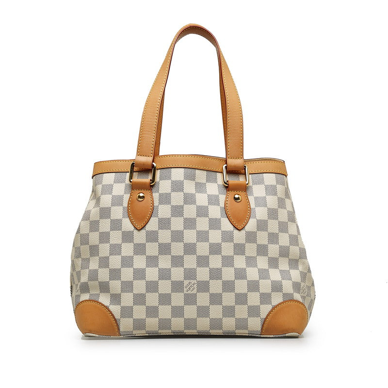 Louis Vuitton Damière Azur Hamsteed PM Handbag White PVC Leather Louis Vuitton
