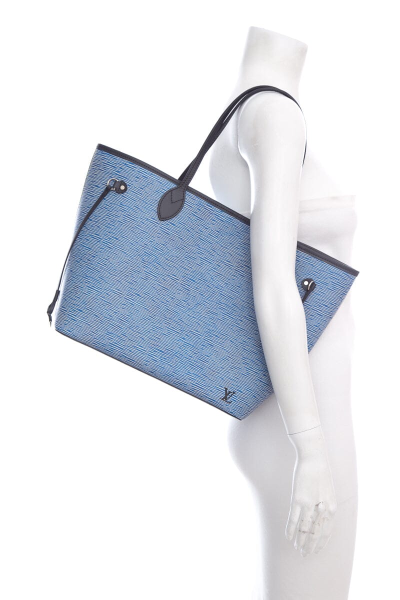 Louis Vuitton Blue EPI Neverfull Tote