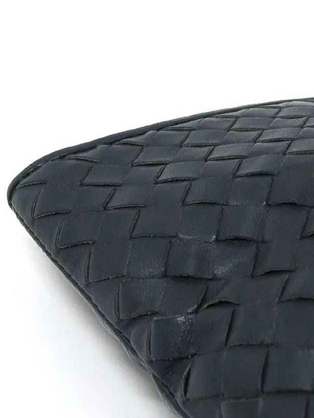 Luxury Bottega Veneta navy clutch bag
