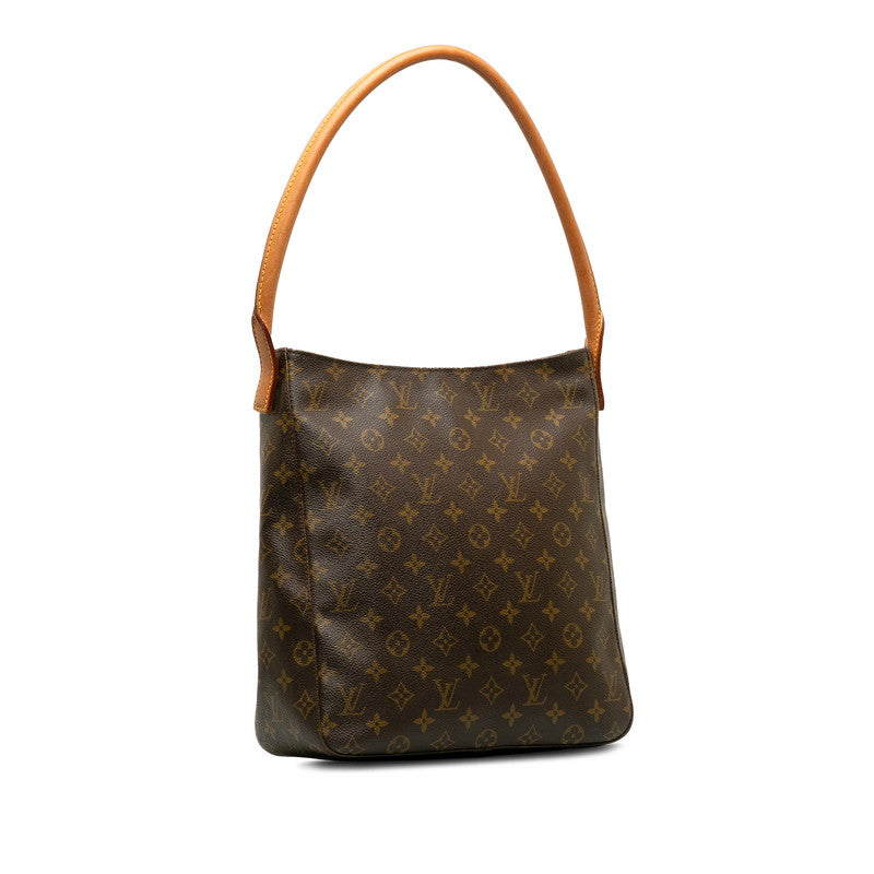 Louis Vuitton Monogram Looping Tote Shoulder Bag PVC/Leather Brown