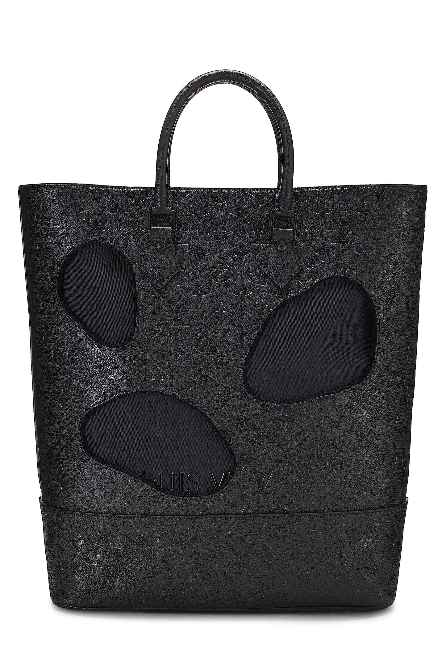 Louis Vuitton, COMME DES GARÇONS x Louis Vuitton Black Monogram Empreinte Bag with Holes, Black