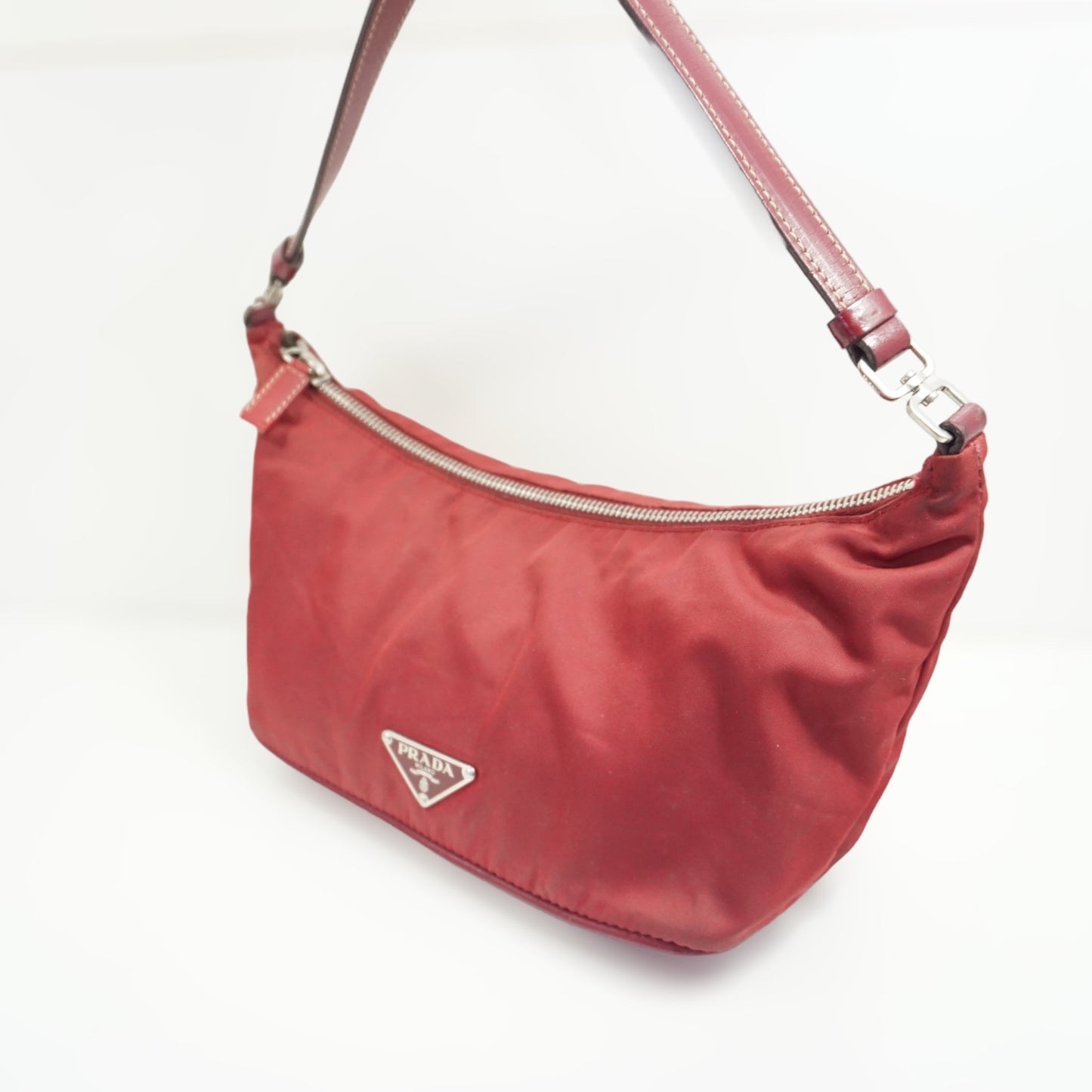 Prada Rød Tessuto Luxury Handbag