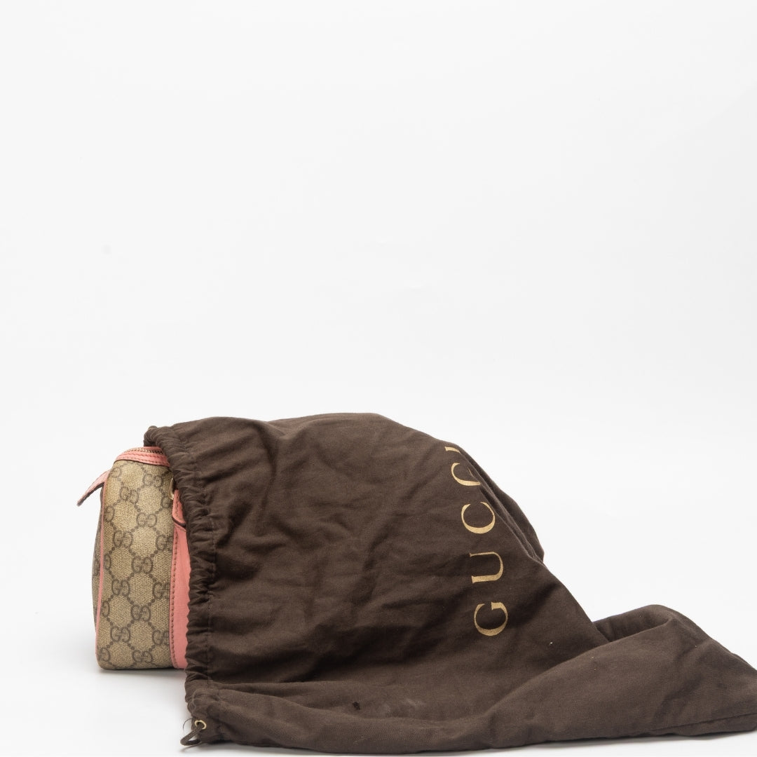 Gucci Leather Canvas Handbag