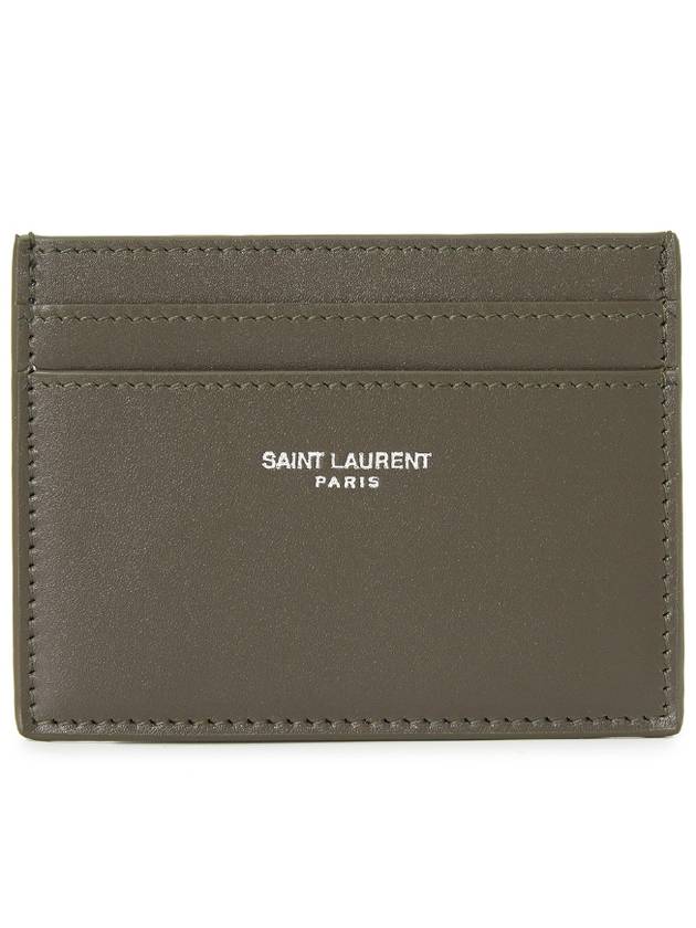 Luxury Saint Laurent Trending 2026 Paris Leather Card Holder Light Musk