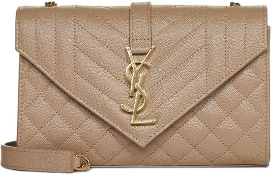 Luxury Saint Laurent Trending 2026 Women's Ysl Bo Mng Envel S Grain D.pou in N.nud/N.nud/N.nud | 600195BOW919832