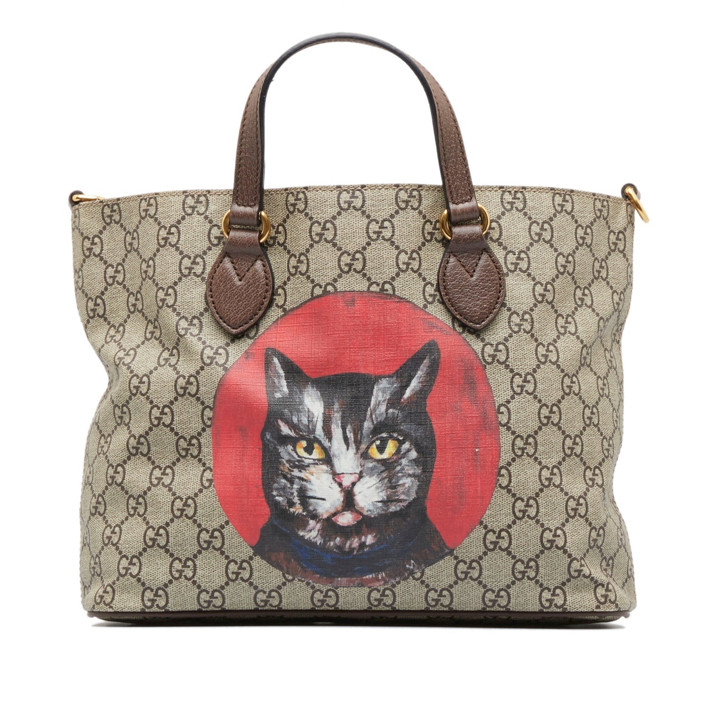 Gucci Leather Canvas Handbag