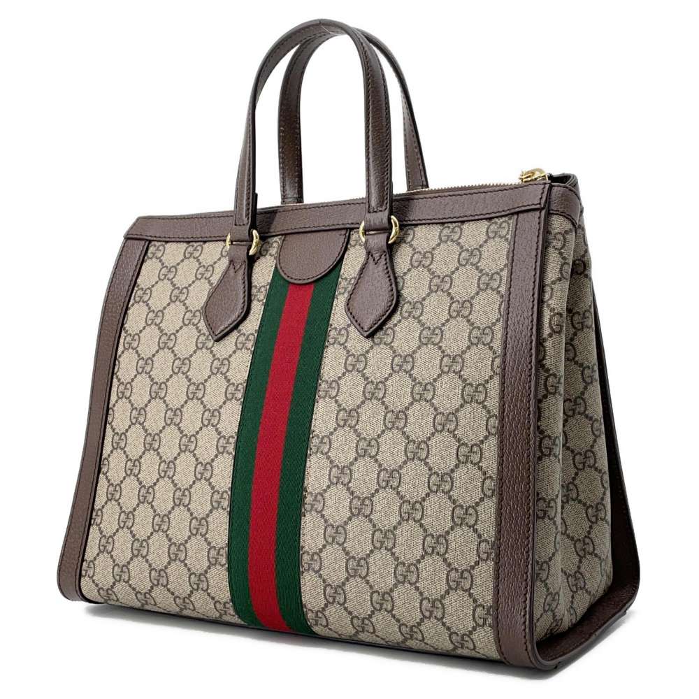Gucci Leather Canvas Tote