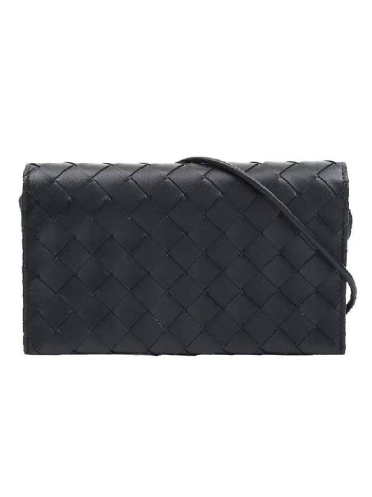 Luxury Bottega Veneta Intrecciato Strap Long Wallet Space