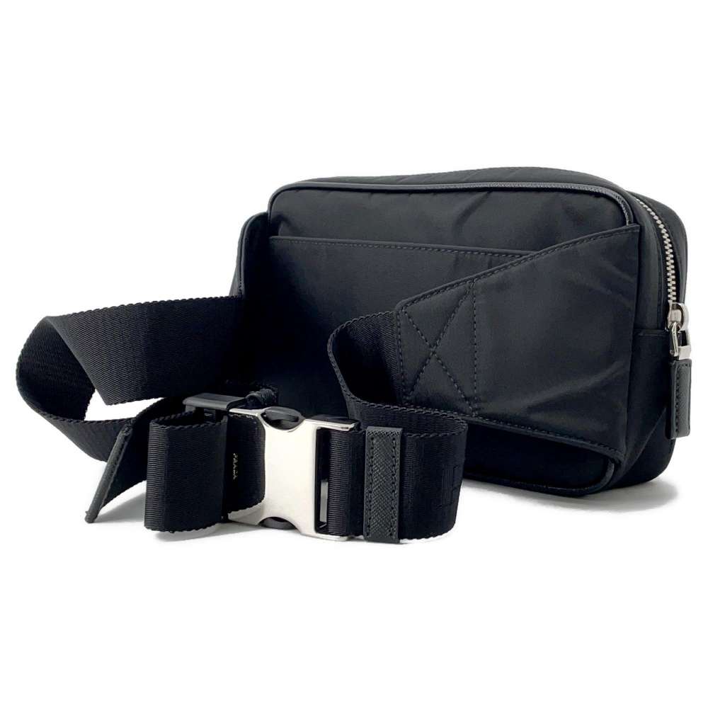 PRADA Logo Crossbody Bag Black Nylon