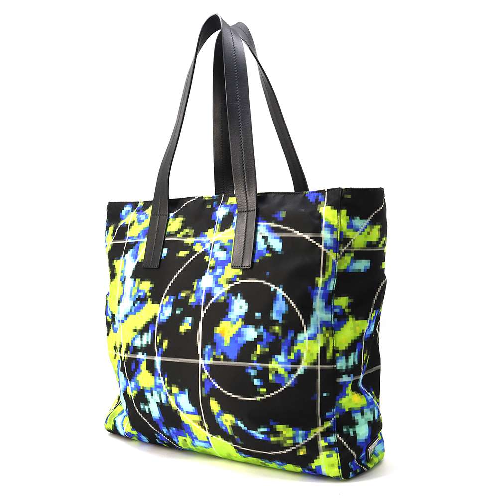 PRADA Tote Bag Black/Multicolor Nylon