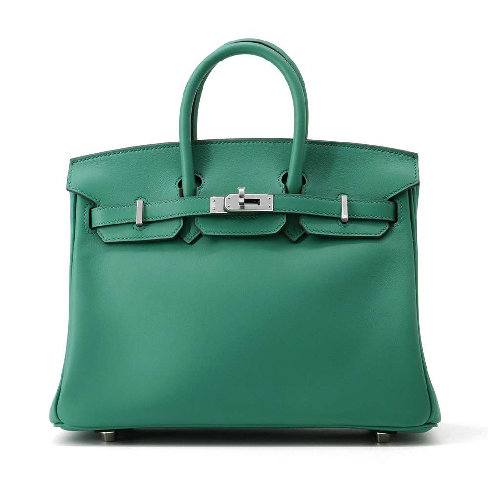 HERMES Birkin Verso Vert Vertigo/ Celeste Swift Leather Size 25
