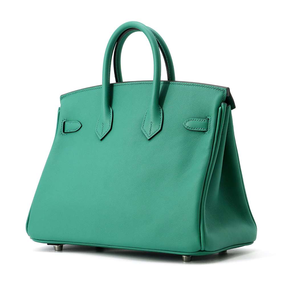 HERMES Birkin Verso Vert Vertigo/ Celeste Swift Leather Size 25