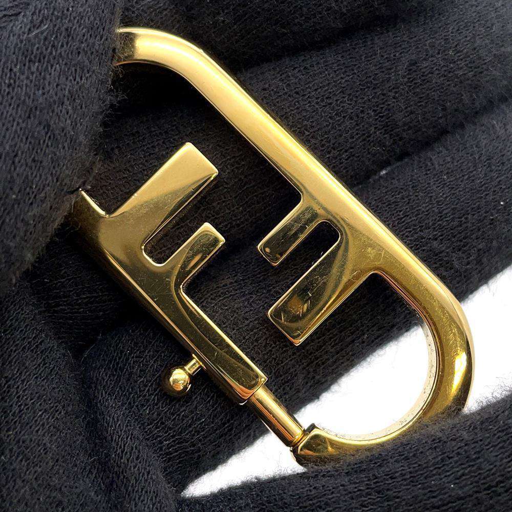 FENDI Strap You Orlock Frill ChainShoulder Pink 8AV420 Gold Plated Leather