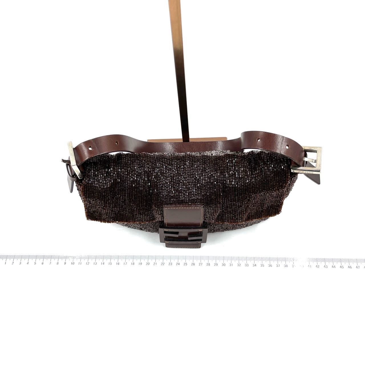 Fendi Baguette   Dark Chocolate Brown Glitter Beads