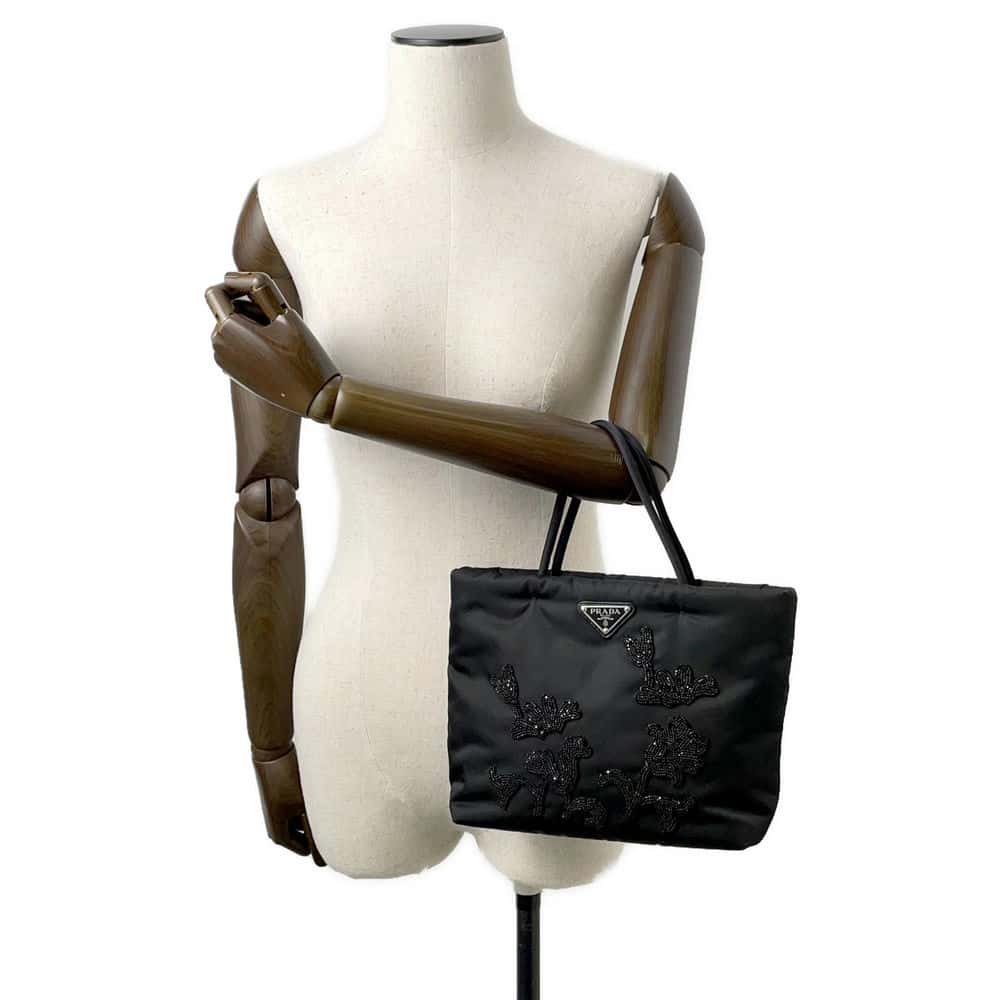 PRADA 2way Tote Bag Black Nylon