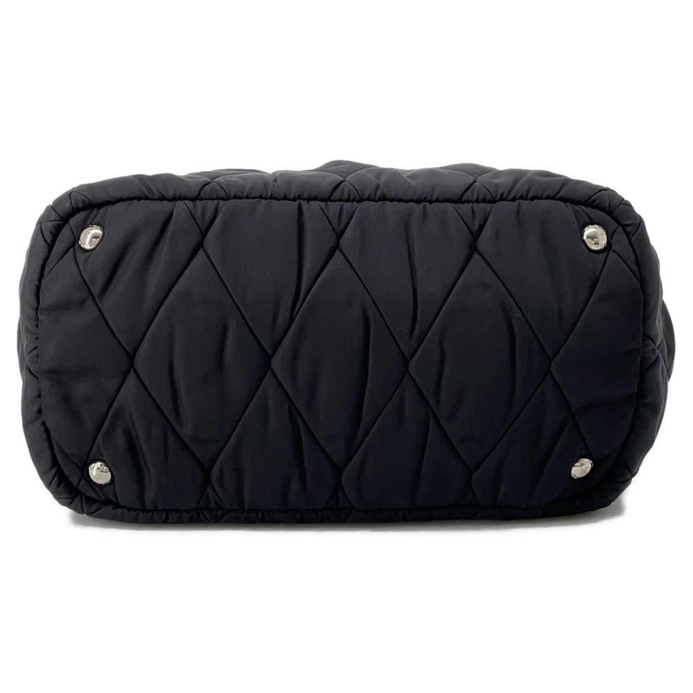 PRADA Bomber 2way Tote Bag Black Nylon
