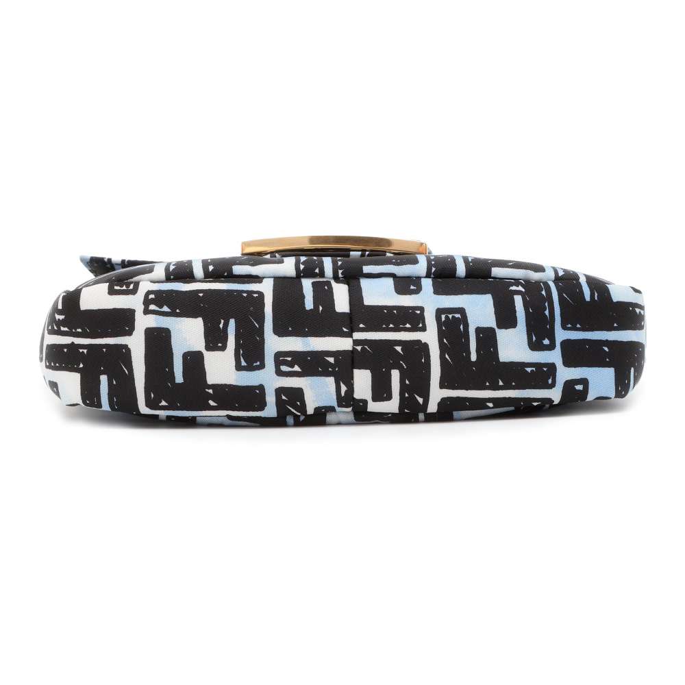 FENDI Zucca Mini Baguette Joshua Vides Collaboration Black/Blue 8BR784 Nylon