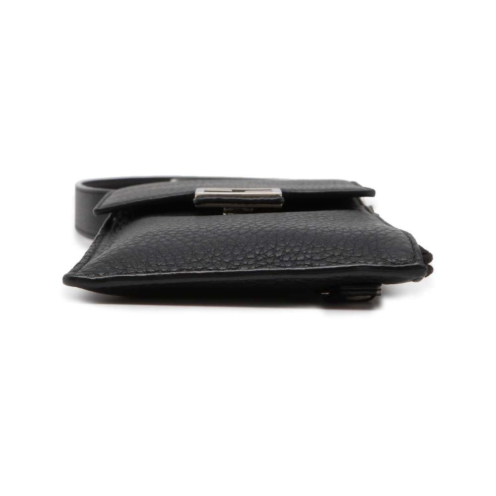 FENDI Pochette Shoulder Bag Black 7AS034 Leather