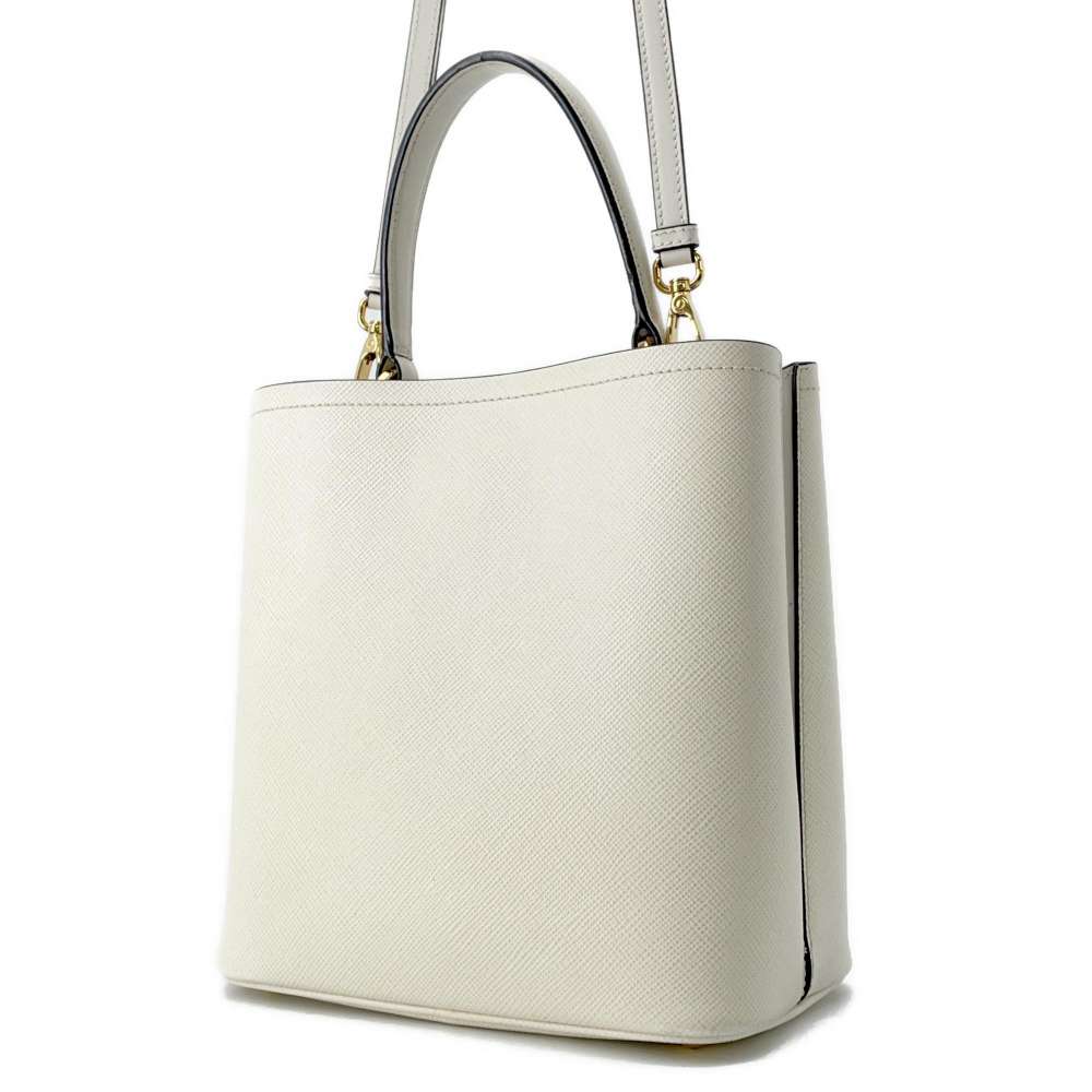PRADA Panier 2wayShoulder White Leather Luxury Handbag
