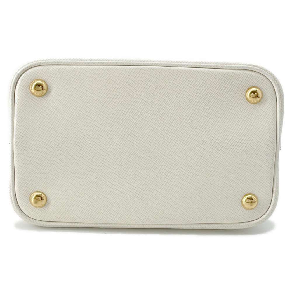 PRADA Panier 2wayShoulder White Leather Luxury Handbag