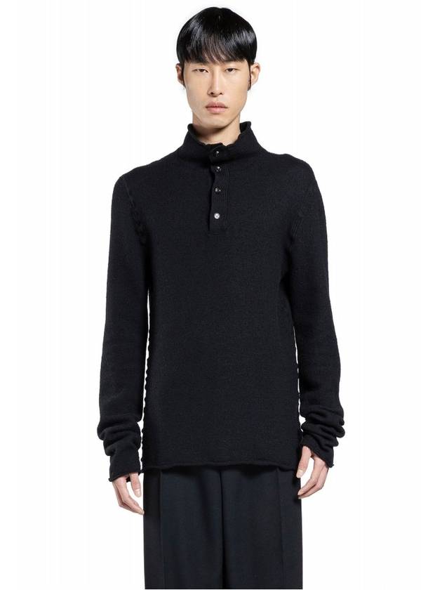 Luxury Bottega Veneta High Neck Wool Knit Top Black
