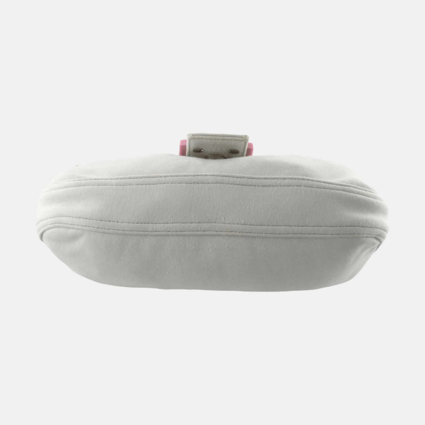 FENDI Baguette   Pale Grey Cloth Pink Buckle