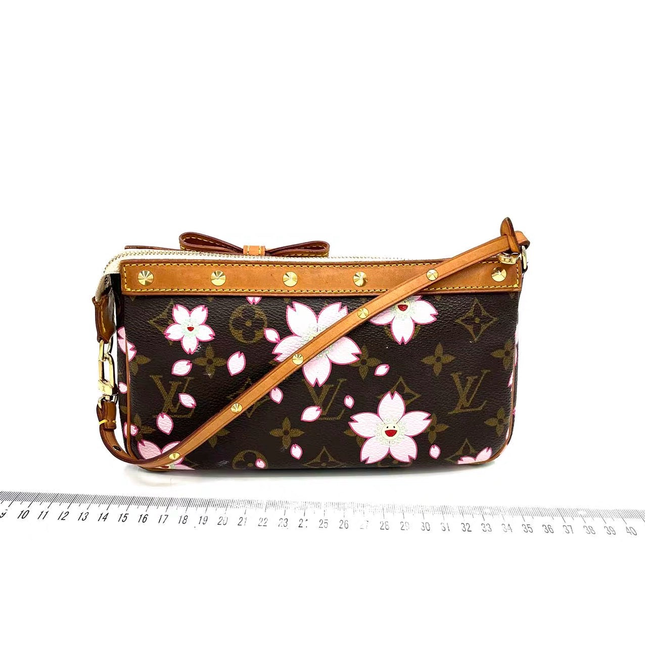 Louis Vuitton x Takashi Murakami Cherry Blossom on Brown Monogram Pochette Accessoire