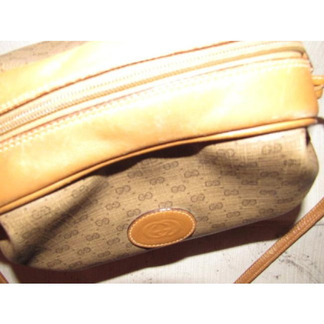 Gucci Leather Canvas Shoulder Bag