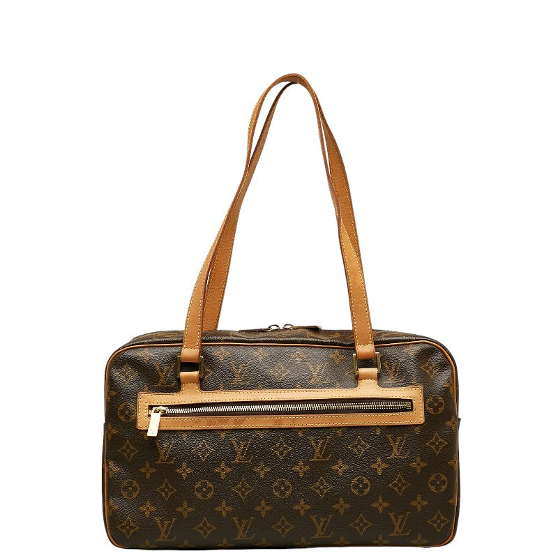 Louis Vuitton Monogram City GM Handbag Brown PVC Leather Louis Vuitton