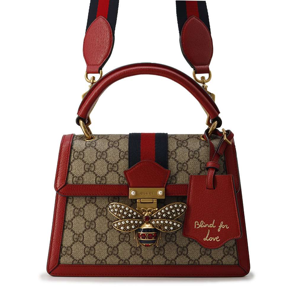 Gucci Leather Canvas Shoulder Bag