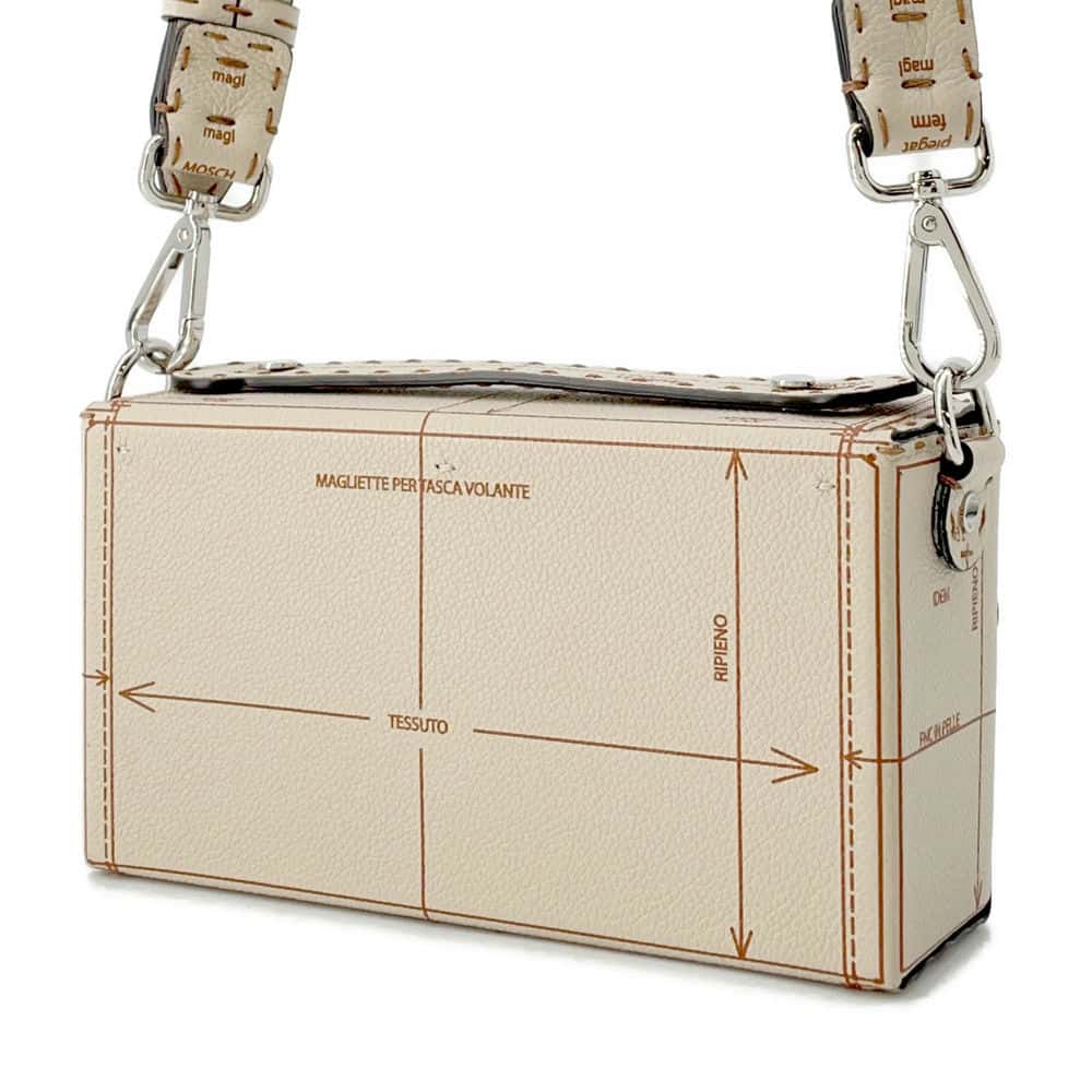 FENDI Baguette Soft Trunk FENDI Factory Pattern Beige 7VA565 Leather