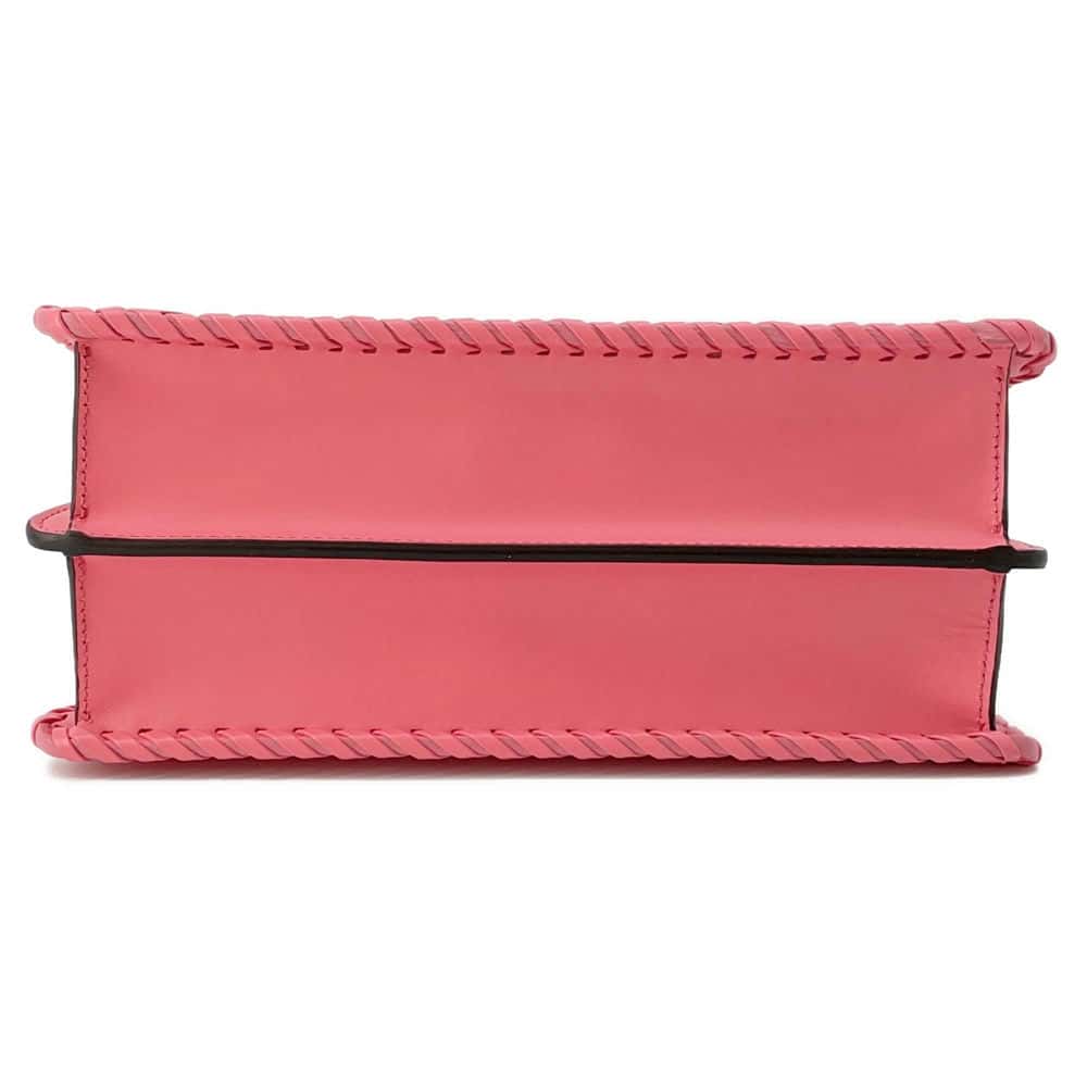 FENDI Peekaboo I See You Braided Pink 8BN327 Leather Size Small