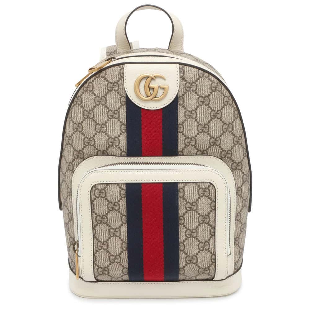 Gucci Leather Canvas Backpack