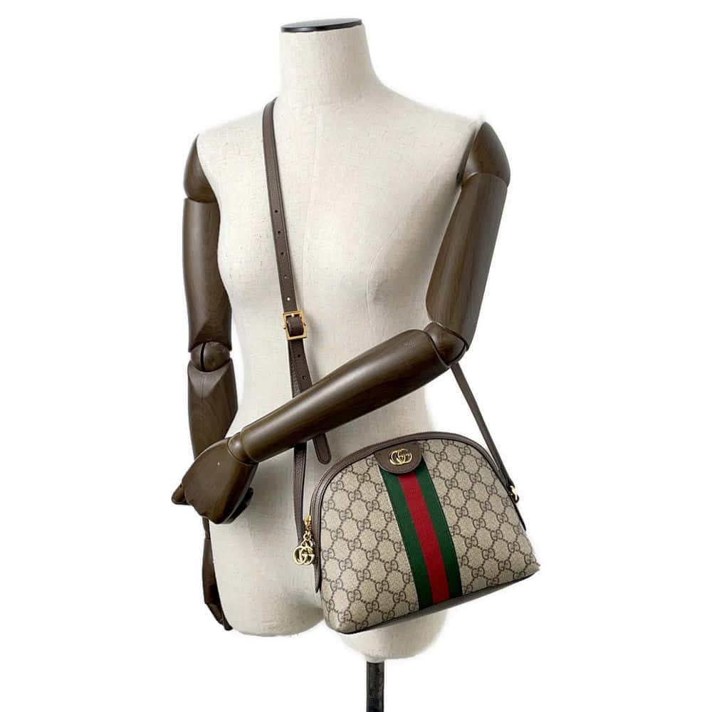 Gucci Leather Canvas Shoulder Bag