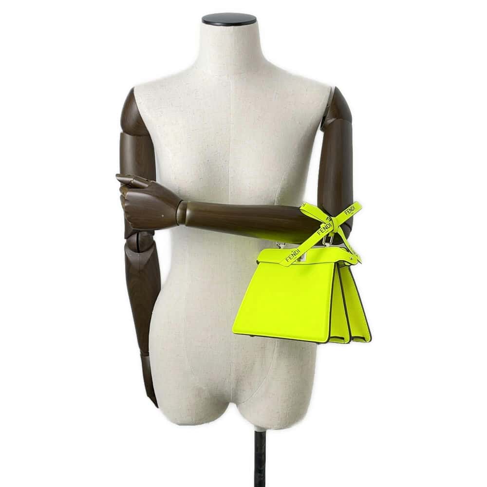FENDI Peekaboo I See You Marc Jacob Collaboration Yellow 8BN335 Leather Size Petit