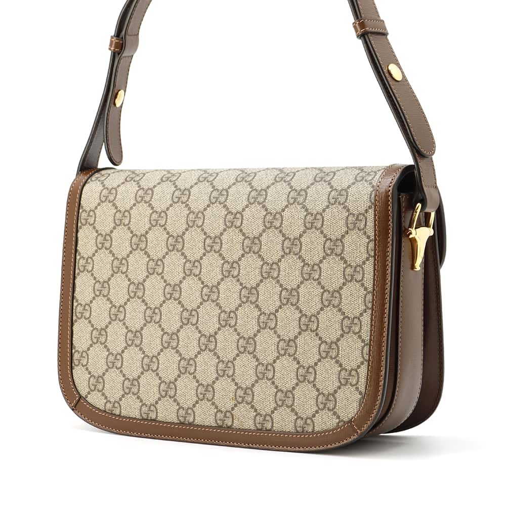 Gucci Leather Canvas Shoulder Bag
