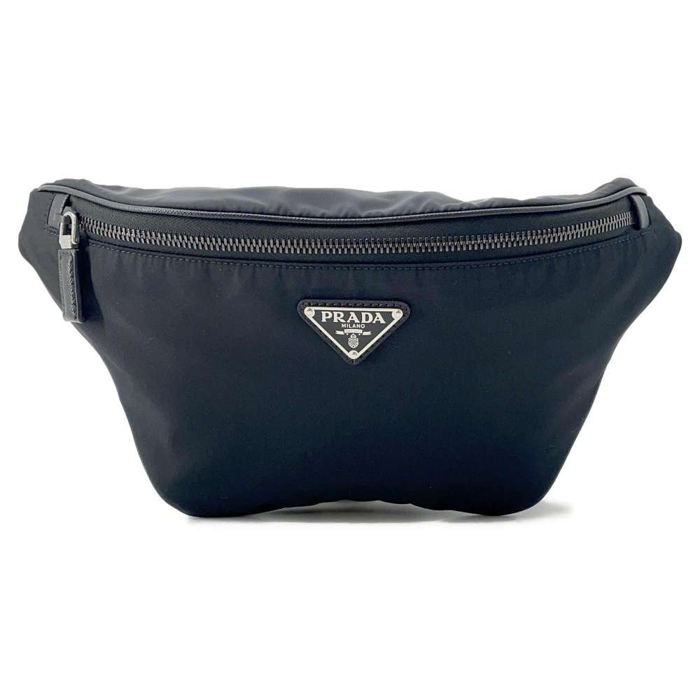PRADA Re-Nylon Crossbody Bag Black Nylon Leather