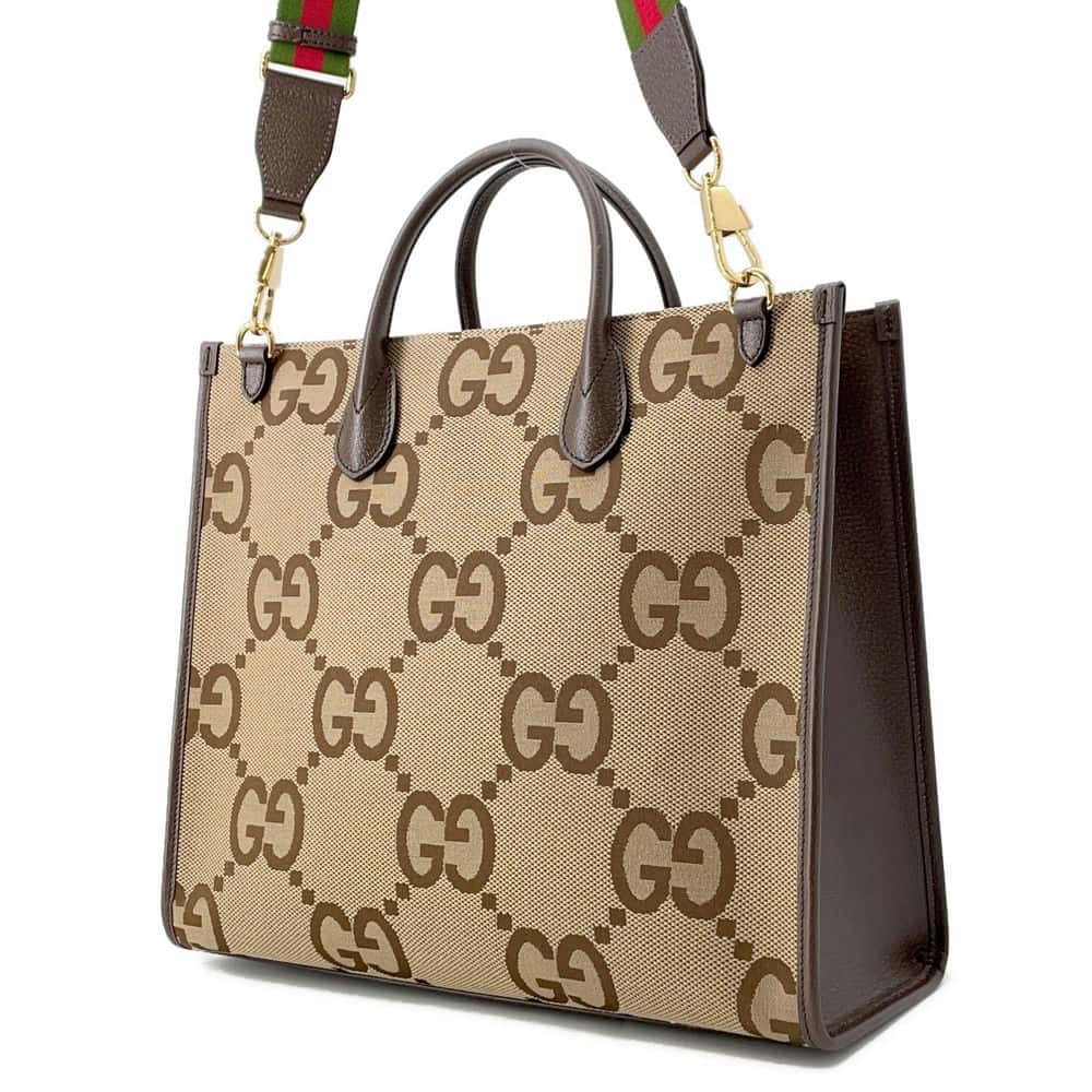 Gucci Leather Canvas Tote