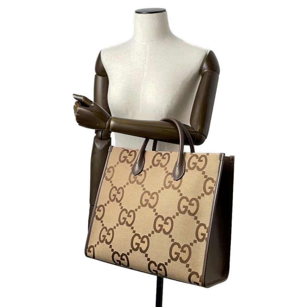 Gucci Leather Canvas Tote