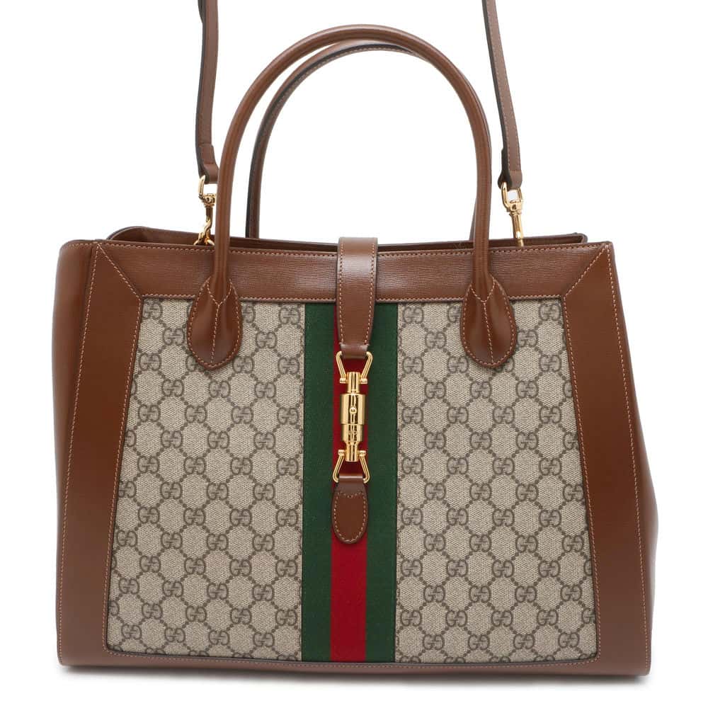 Gucci Leather Canvas Tote