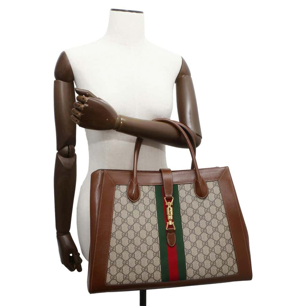 Gucci Leather Canvas Tote