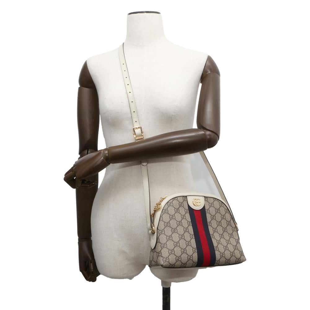 Gucci Leather Canvas Shoulder Bag