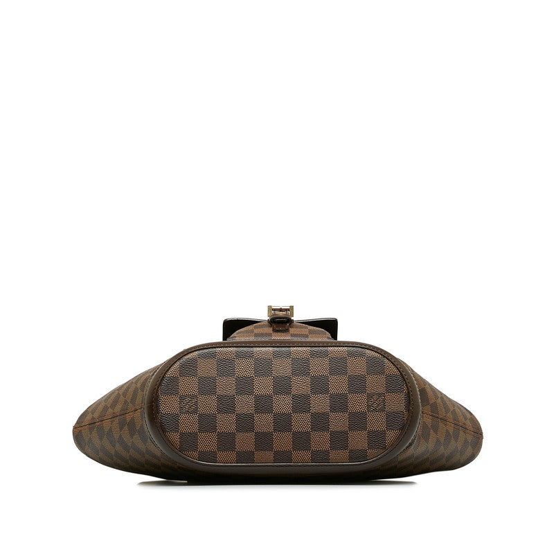 Louis Vuitton PM Handbag Brown PVC Leather Lady Louis Vuitton