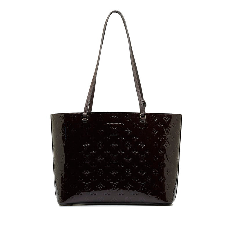 Louis Vuitton Monogram Verney Long Beach MM Tortoise Bag Amarant Pearl Patent Leather Louis Vuitton