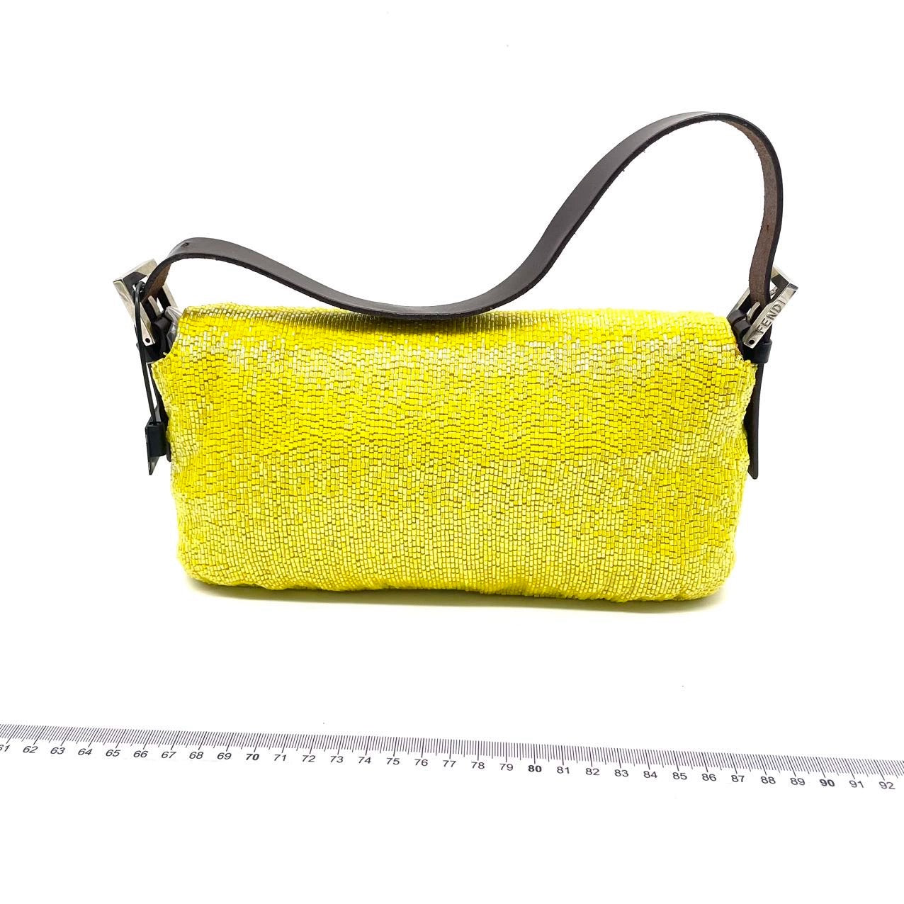 Fendi Baguette   Shoulder bag with Glitter Yellow Beads